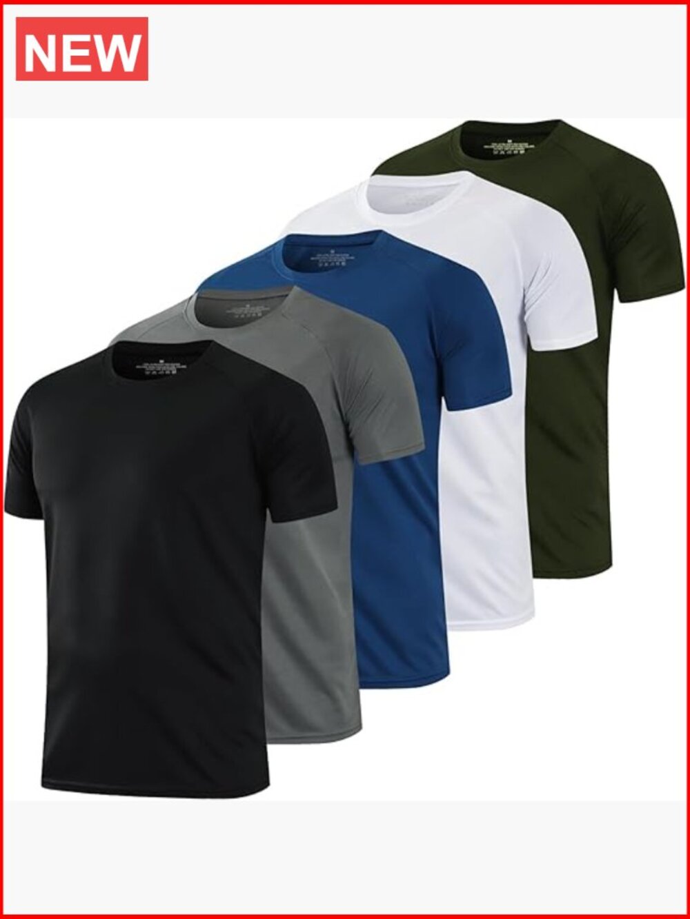 Active Shirts Moisture Wicking Quick Dry Athletic T-Shirts